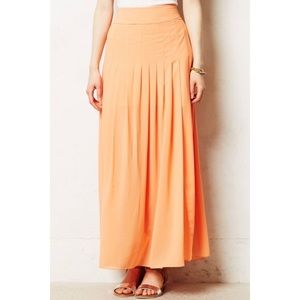 Anthropologie Maeve Orange Maxi Skirt